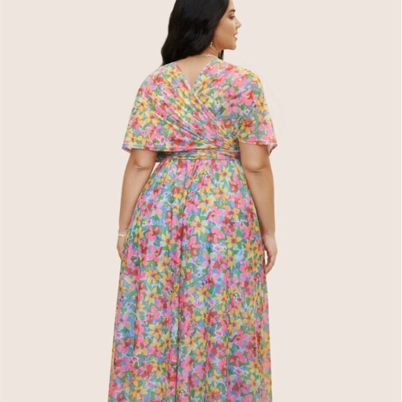 BloomChic Everywhere Dress - Colored Floral Belted Dress XL us 14 - Picture 2 of 9